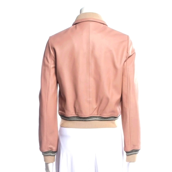 Sandro Paris lambs leather bomber jacket pink small - Picture 3 of 13